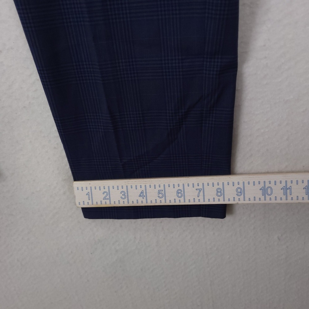 Lauren Ralph Lauren Dress Pants Men 40x30 Navy Glen Plaid Stretch Trousers - Picture 12 of 13